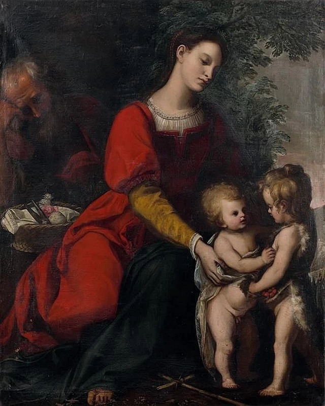 Madonna col Bambino e Giovannini - attribuito